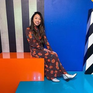 Free People Retro Romance Leopard Maxi Dress | Size XS